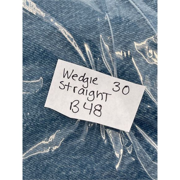 Levi's Wedgie Straight Jeans Women's Size 30 Blue High Rise Distressed - Picture 13 of 13